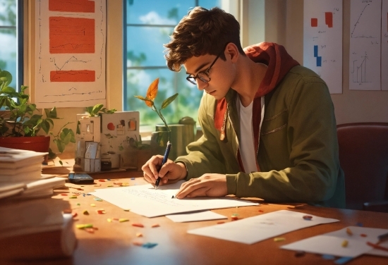 Good Morning Photos Hd, Table, Plant, Human, Desk, Window