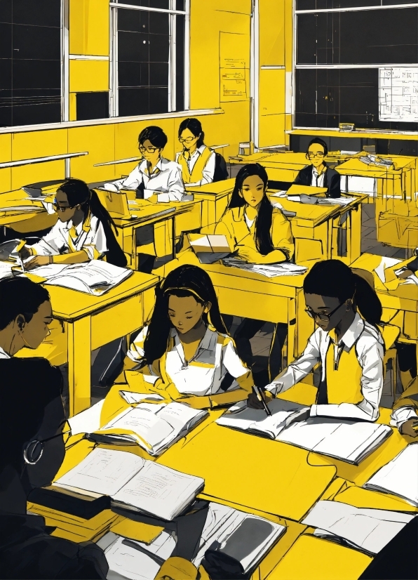 Haaland Wallpaper, Table, Desk, Yellow, Window, School Uniform