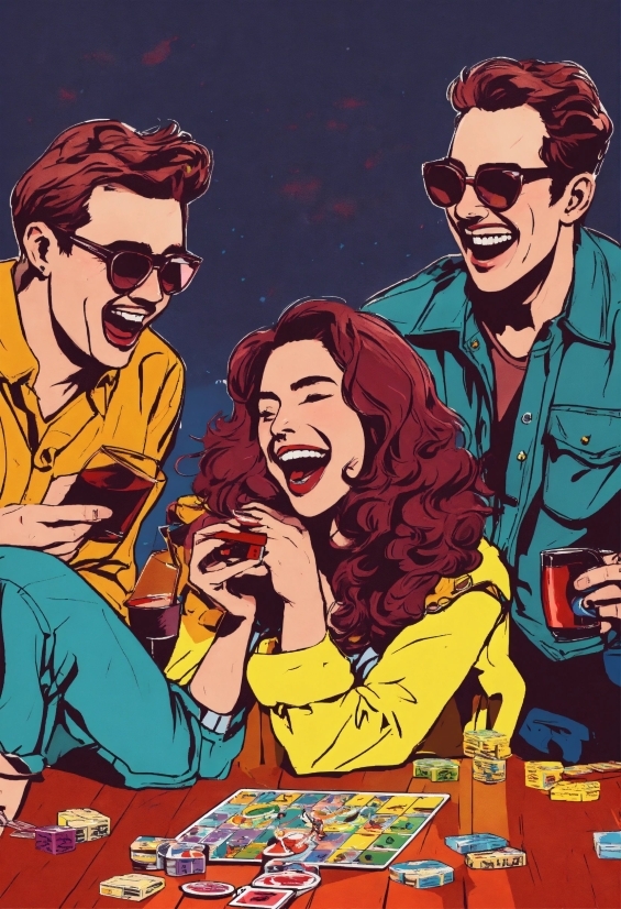 Hd Wallpapers Illustration, Smile, Cartoon, Gesture, Sunglasses, Sharing