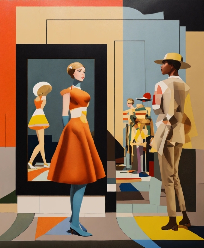 Human, Fashion, Orange, Art, Style, Cartoon