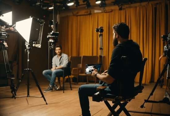 Illustrator Full Version, Jeans, Tripod, Videographer, Chair, Television Crew