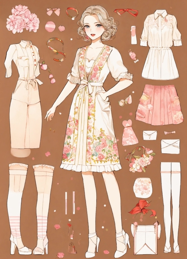 Illustrator Trial Version Free Download, One-piece Garment, Fashion, Dress, Sleeve, Day Dress