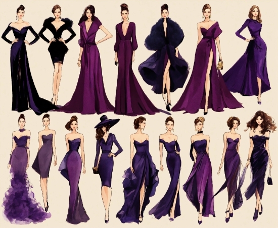 Joint, One-piece Garment, Purple, Sleeve, Waist, Entertainment