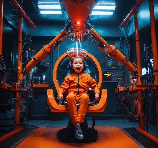 Lensa Ai Model, Orange, Lighting, Automotive Design, Engineering, Workwear