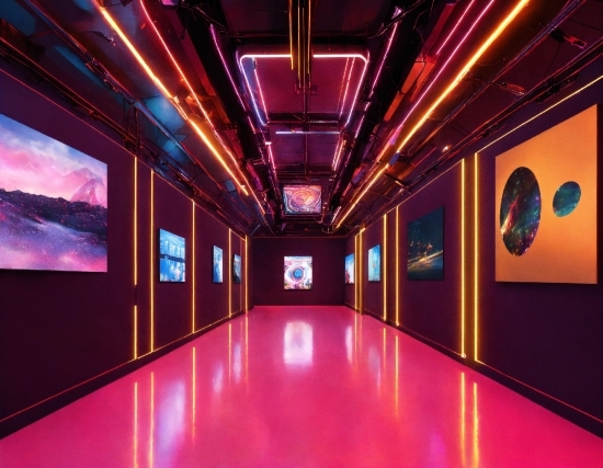 Light, Purple, Interior Design, Building, Entertainment, Magenta