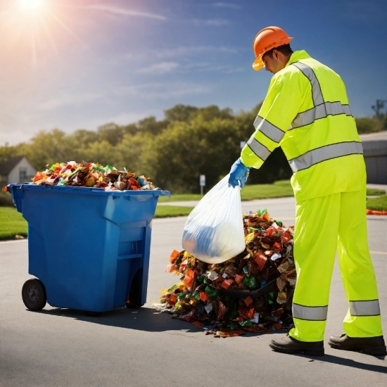 Lofi Anime Wallpaper, Cloud, Sky, High-visibility Clothing, Waste Container, Asphalt