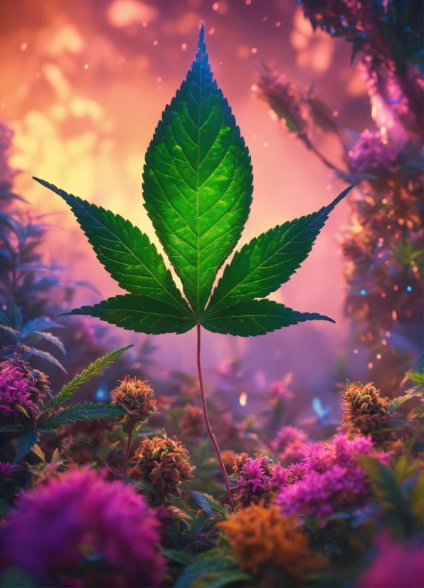 Metaverse Illustration, Plant, Light, Purple, Botany, Leaf