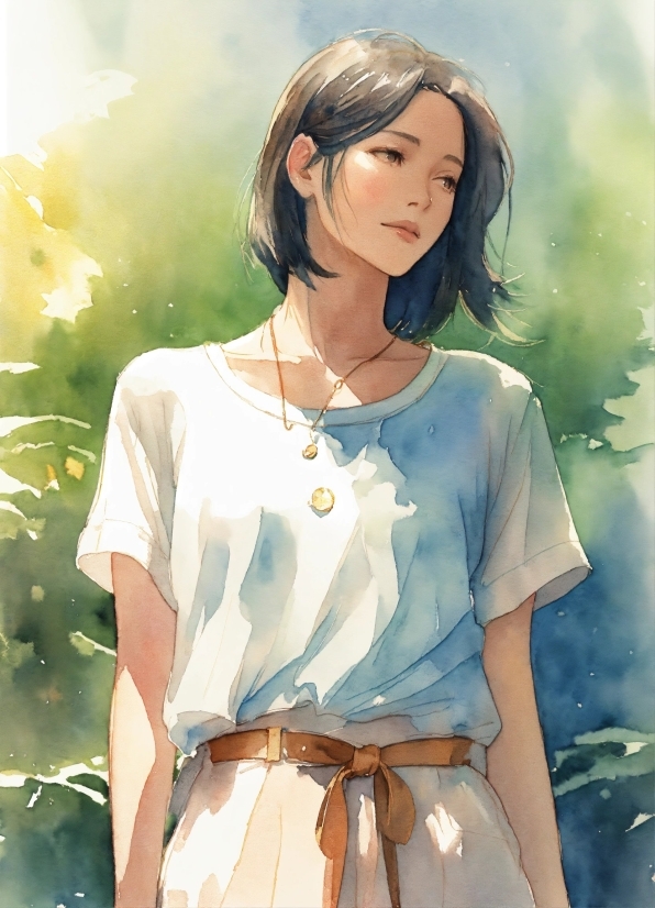 Neck, People In Nature, Sleeve, Art, Waist, Happy