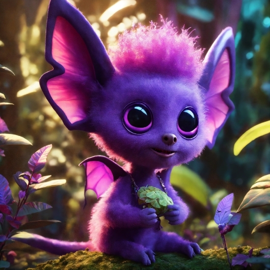 Pele Wallpaper, Purple, Plant, Toy, Mythical Creature, Organism