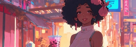 Pink Aesthetic Wallpaper Hd, Jheri Curl, Smile, Happy, Cartoon, Afro