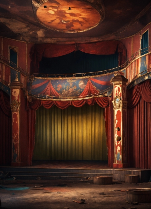 Sky Desktop Wallpaper, Theater Curtain, Stage Is Empty, Building, Wood, Entertainment