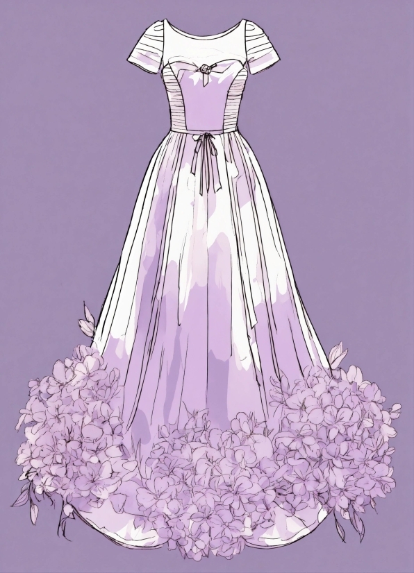 Small Butterfly Clipart, One-piece Garment, White, Purple, Sleeve, Day Dress