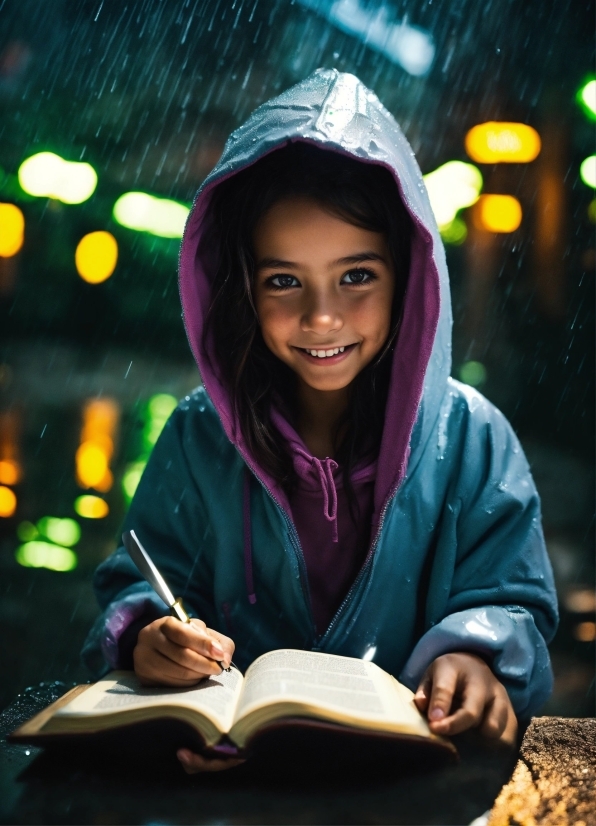 Smile, Facial Expression, Human, Flash Photography, Purple, Happy