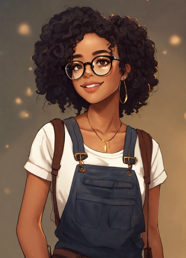 Supermarket Vector, Hair, Glasses, Hairstyle, Jheri Curl, Smile