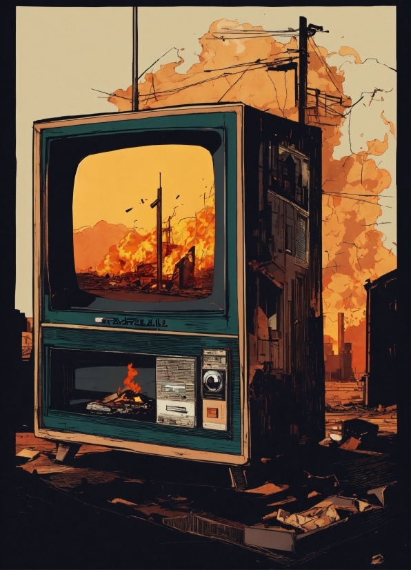 Television Set, Wood, Sky, Gas, Window, Heat