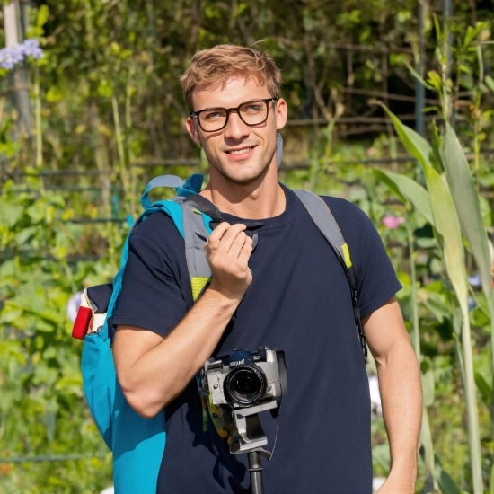 Triangle Clipart, Glasses, Smile, Plant, Camera, People In Nature