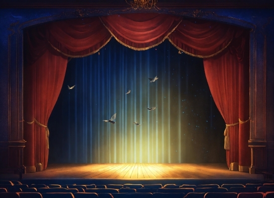 Vector Illustration Website, Theater Curtain, Stage Is Empty, Curtain, Entertainment, Performing Arts