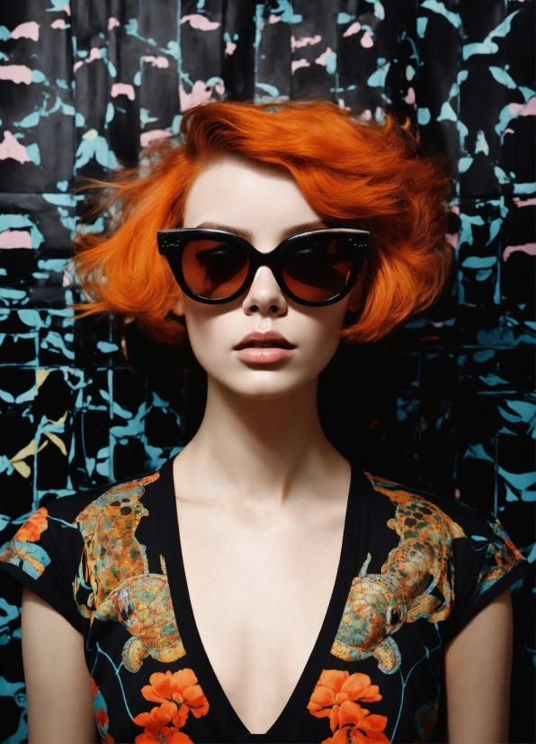 Wallpaper Aesthetic Blue, Lip, Hairstyle, Vision Care, Orange, Eyewear