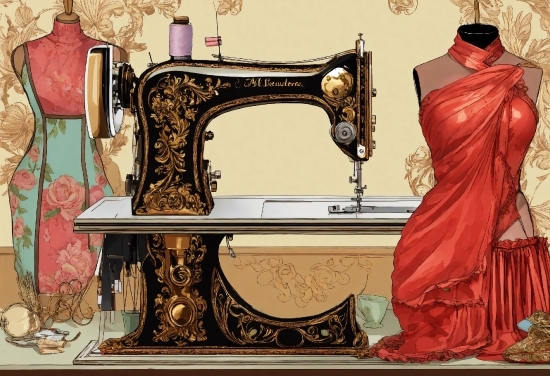 Wallpaper Keren 3d Anime, Textile, Art, Sewing Machine, Rectangle, Classic