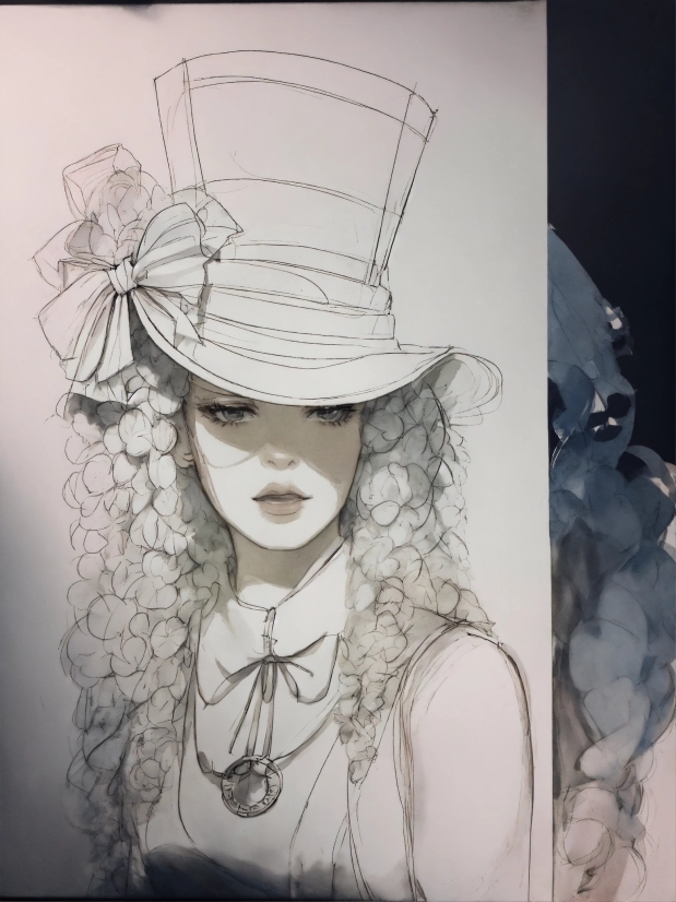 Wallpaper Satoru Gojo, Eyelash, Hat, Style, Black-and-white, Costume Hat