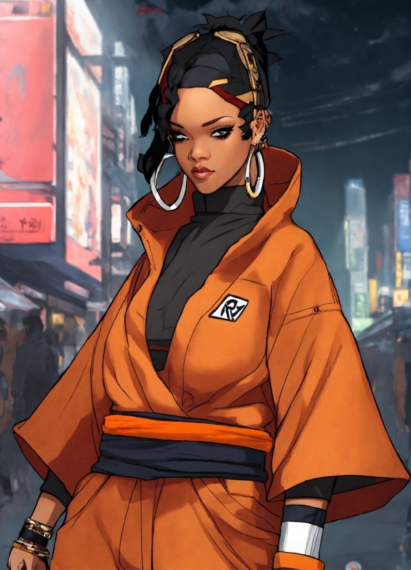 Zenitsu Hd Wallpaper, Sleeve, Orange, Cartoon, Fashion Design, Blazer