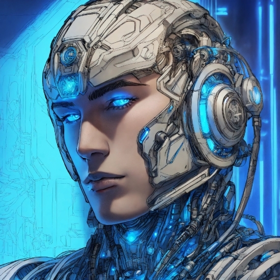 Advanced Ai And Analytics, Blue, Azure, Paint, Eyelash, Art