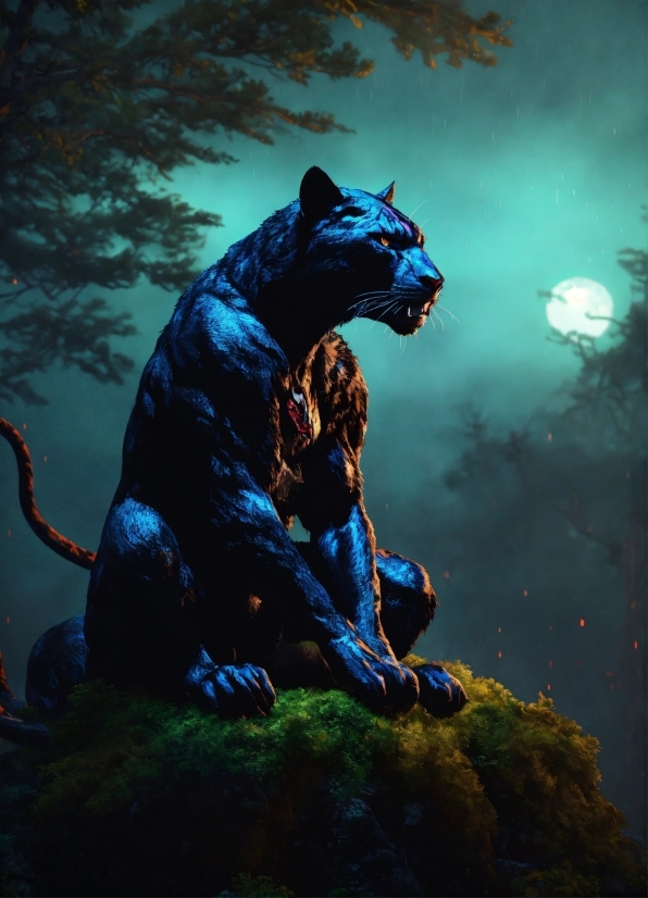 Ai Generated Art Website, Felidae, Plant, Carnivore, Big Cats, Tree