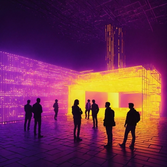 Ai In New Millennium, Purple, Human, Lighting, Standing, Sky