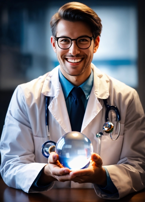 Ai Video Meta, Smile, Glasses, Helmet, White Coat, Vision Care