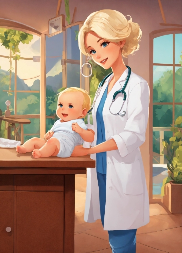 Animated Motion Backgrounds, Hair, Hairstyle, Cartoon, Nurse, Plant