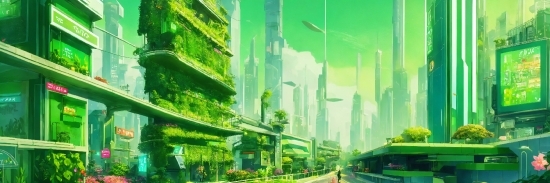 Art Making Ai, Skyscraper, Building, Green, Plant, Nature