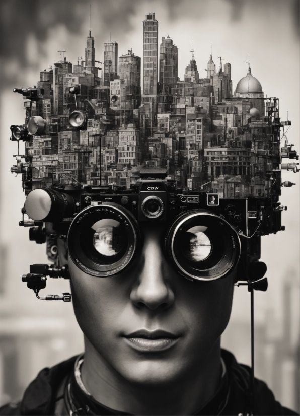 Artificial Intelligence Simulation, Hairstyle, Vision Care, Eyewear, Black, Human