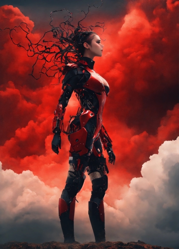 Best Of Dall E 2, Cloud, Red, Cg Artwork, Flash Photography, Art