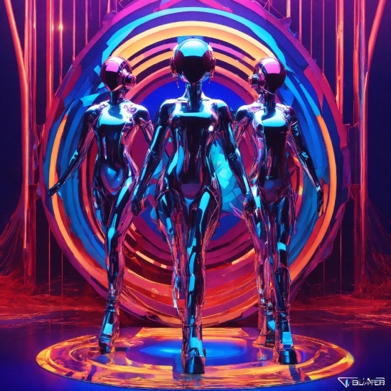 Boston Dynamics Ai, Light, Blue, Entertainment, Performing Arts, Electric Blue