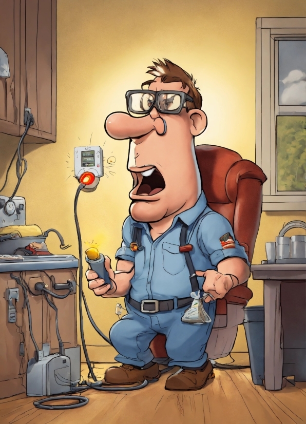 Cartoon, Gas, Art, Fictional Character, Machine, Humour