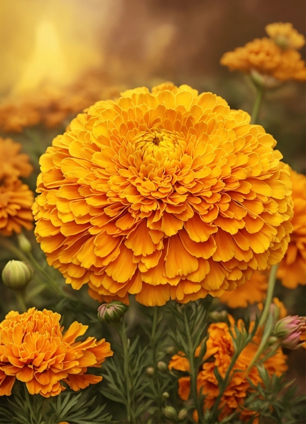 Copyright Free Movie Clips, Flower, Plant, Petal, Nature, Tagetes