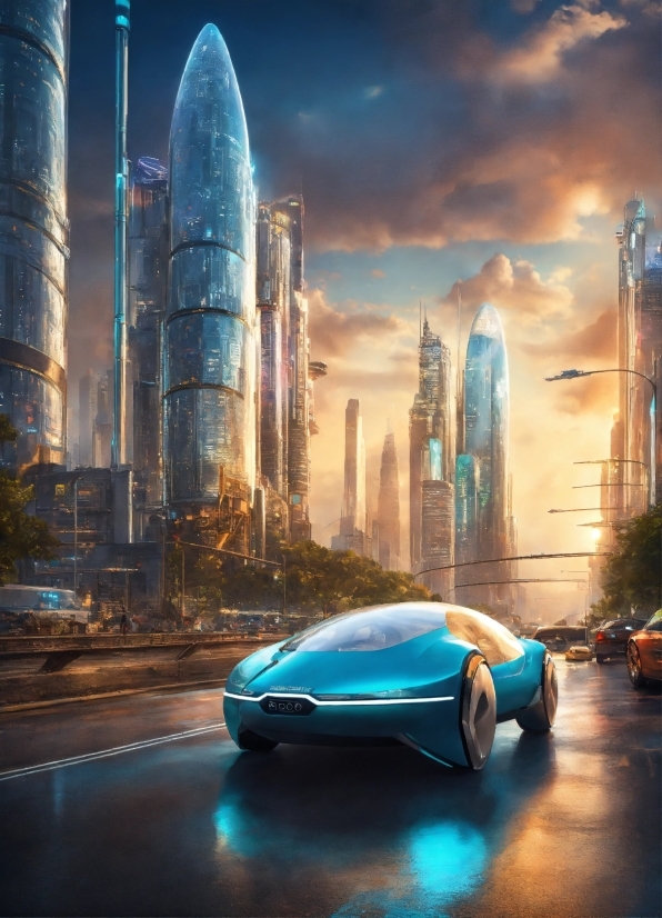 Cutting Edge Technology 2021, Sky, Cloud, Atmosphere, Building, Automotive Lighting