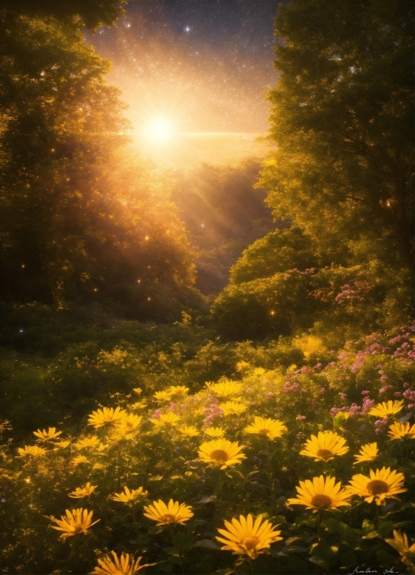 Flower, Sky, Plant, Ecoregion, Cloud, Light