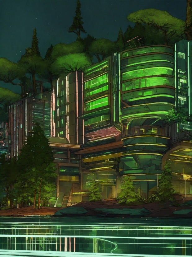 Free Cartoon Animation Video, Building, Nature, Lighting, Architecture, Vegetation