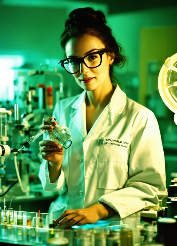 Free Motion Graphics, Glasses, Green, Vision Care, Scientist, Laboratory