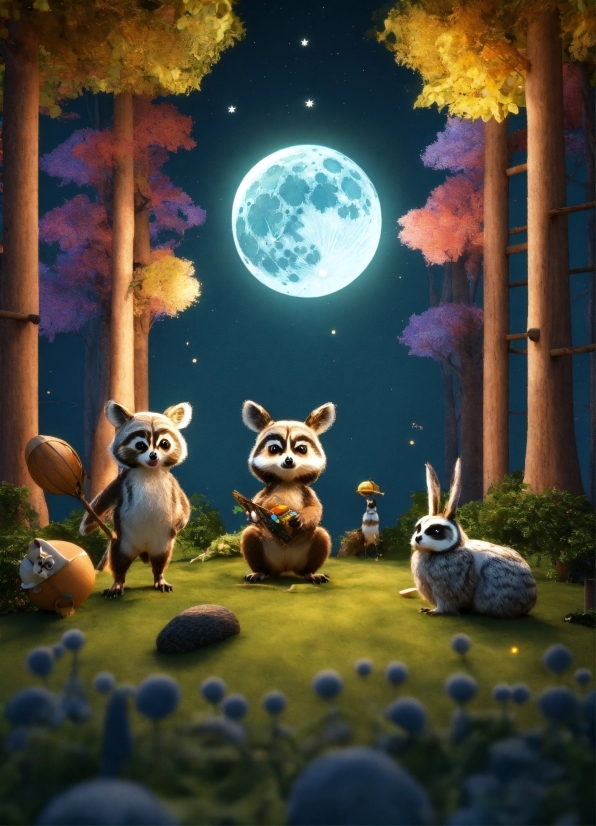 Free Video Forest, World, Light, Plant, Cartoon, Moon