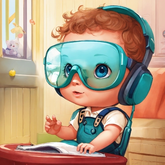 Free Videos Vj, Glasses, Vision Care, Blue, Eyewear, Cartoon