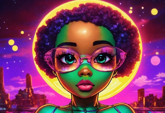 Fun, Eyewear, Cartoon, Magenta, Art, Entertainment