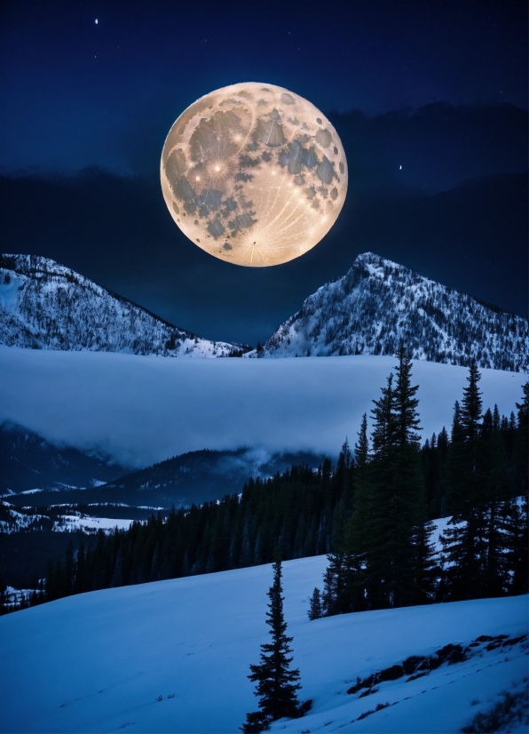 Galaxy Video Background Download, Sky, Atmosphere, Mountain, Moon, Snow