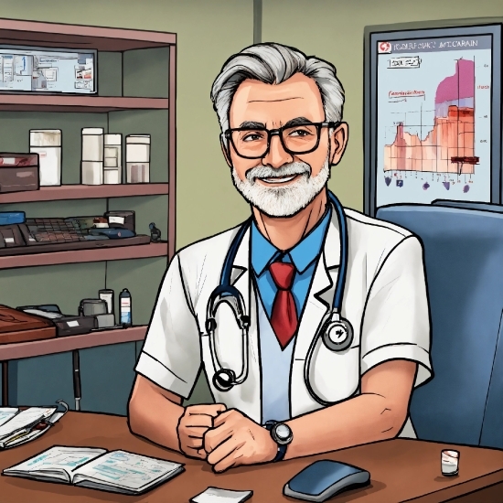 Glasses, Smile, Vision Care, Cartoon, Jaw, Beard