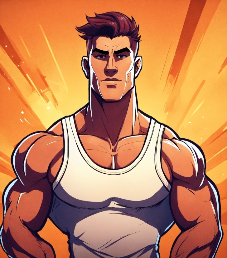 Meta Ai Video Generator, Muscle, Cartoon, Jaw, Neck, Sleeve