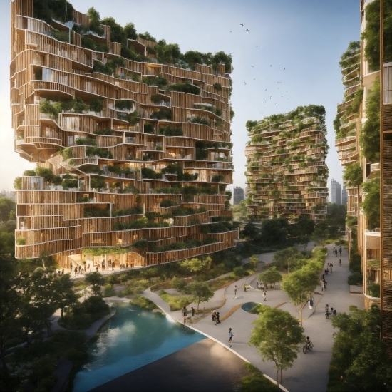 Microsoft Designer Ai, Sky, Water, Building, Plant, Nature