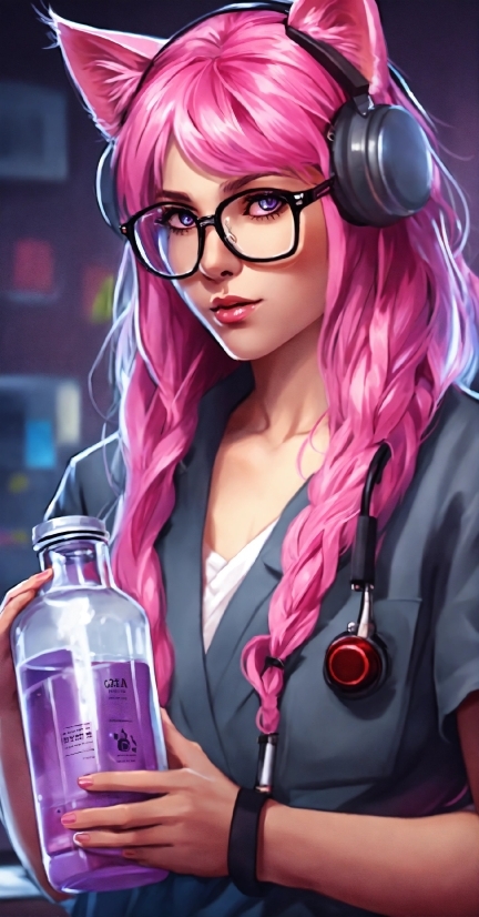 Moving Backgrounds, Hairstyle, Vision Care, Bottle, Liquid, Purple