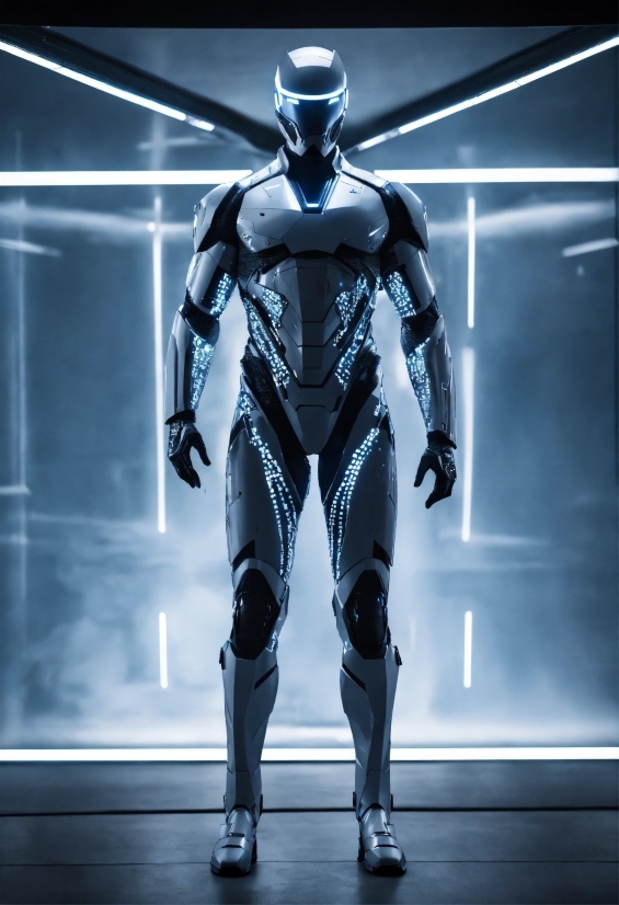 New Artificial Intelligence Website, Leg, Thigh, Machine, Electric Blue, Armour