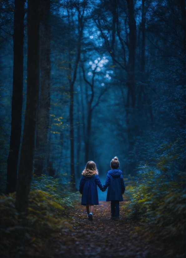 Plant, People In Nature, Blue, Natural Landscape, Tree, Wood